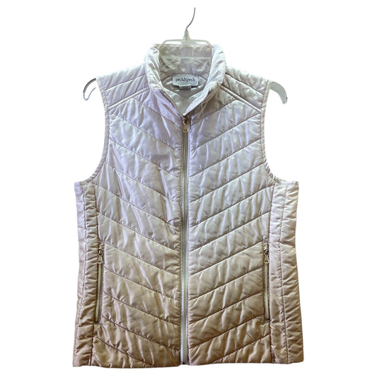 Vest Puffer & Quilted By Peck And Peck In Cream, Size:S