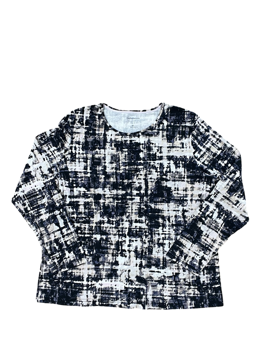 Top Ls By Croft And Barrow In Blue & Cream, Size:Xl