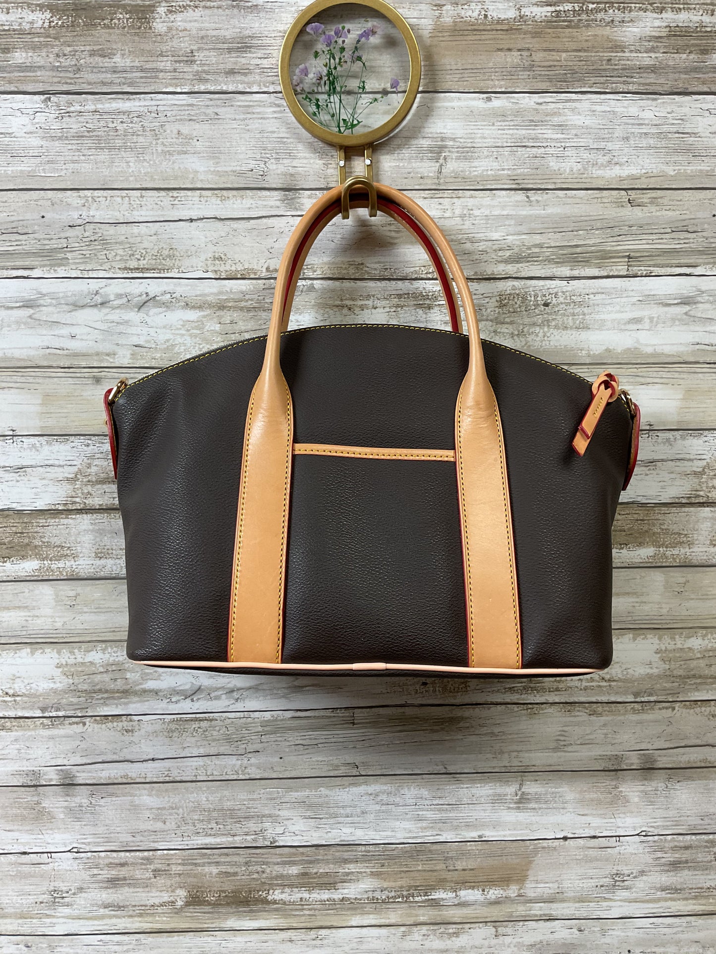 Handbag Designer By Dooney And Bourke In Brown, Size:Medium
