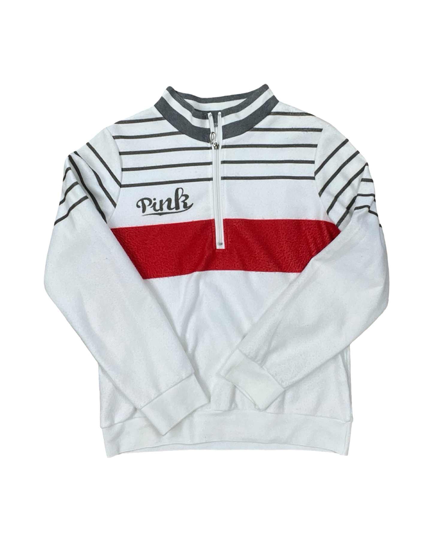 Sweatshirt Collar By Pink In White, Size:M