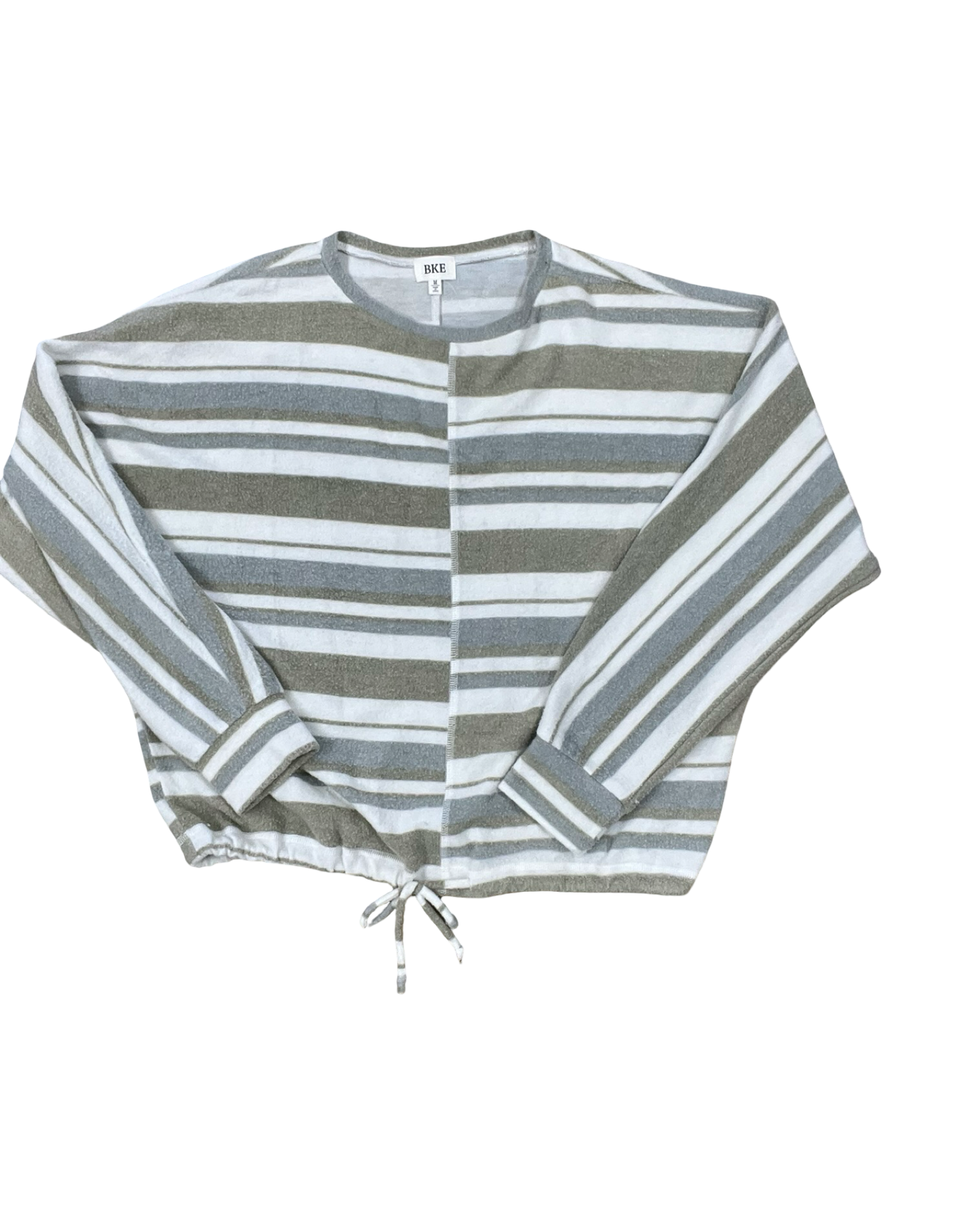 Sweatshirt Crewneck By Bke In Grey & White, Size:M