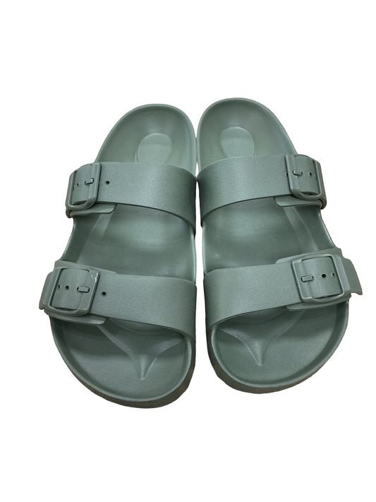 Sandals Flats By Shade & Shore In Green, Size:8