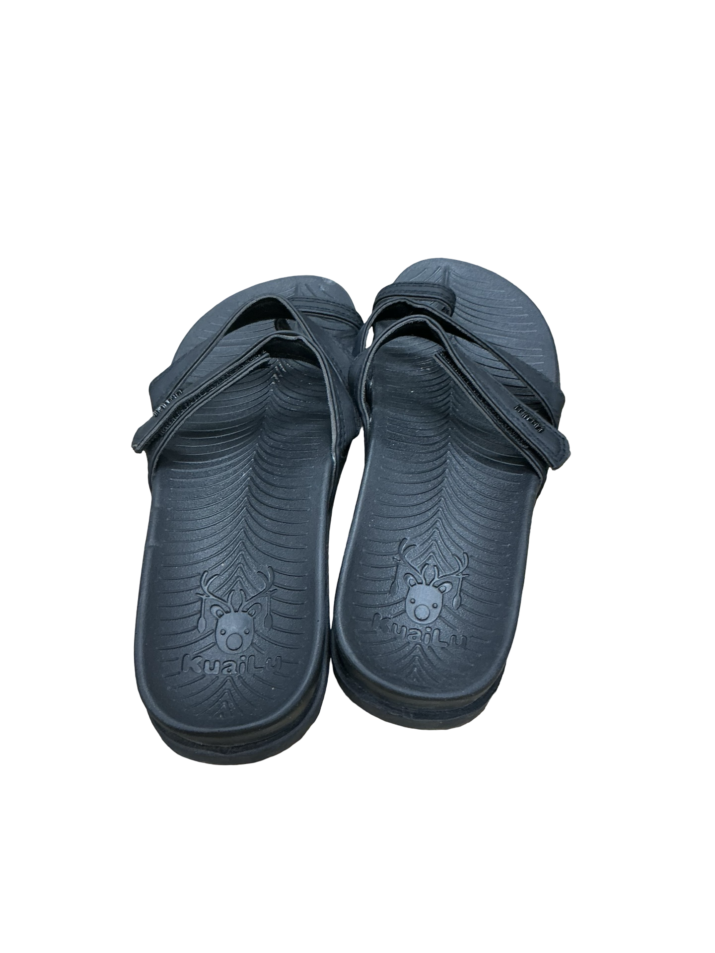 Sandals Flats By Clothes Mentor In Black, Size:9