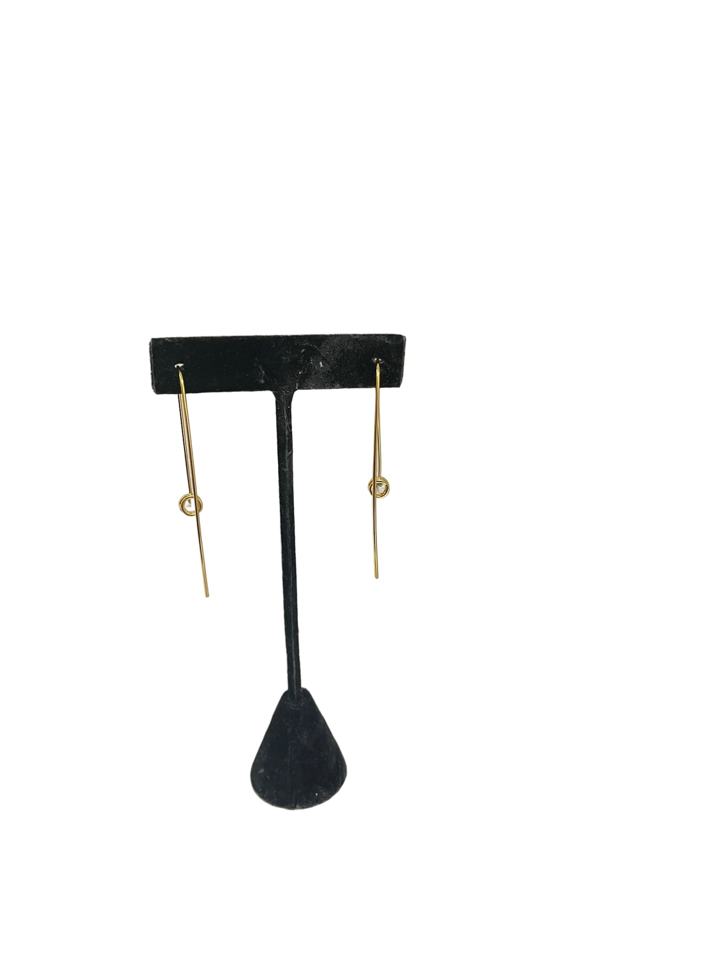 Earrings Dangle/Drop By AMANDA BLU In Gold & White