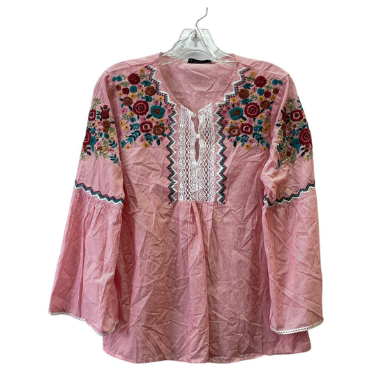 Top Ls By Zara Basic In Red & White, Size:Xl