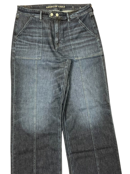 Jeans Wide Leg By American Eagle In Blue Denim, Size:16L