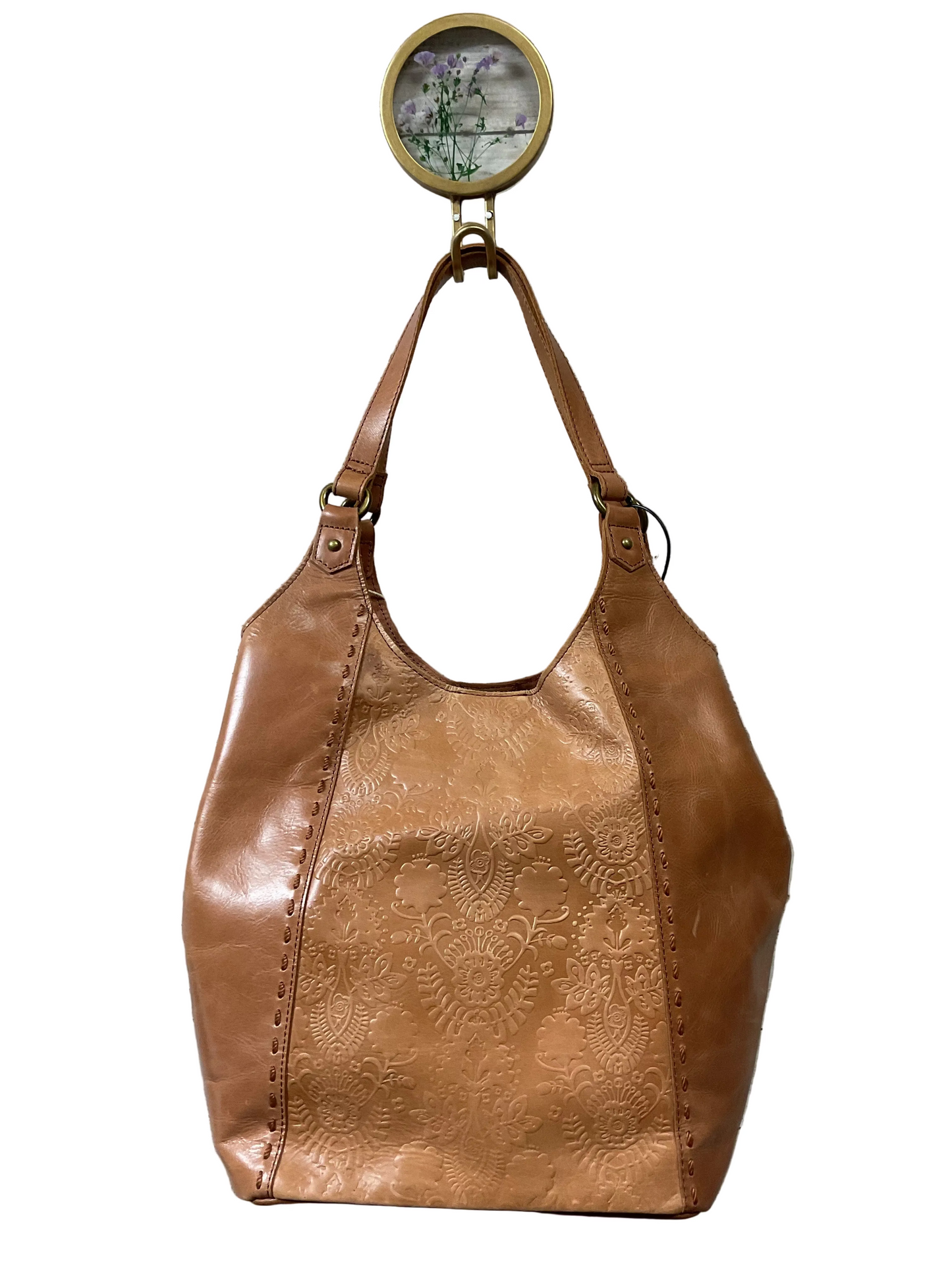 Handbag Leather By The Sak In Tan, Size:Medium