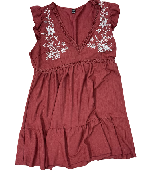 Dress Casual Midi By Shein In Bronze, Size:4X