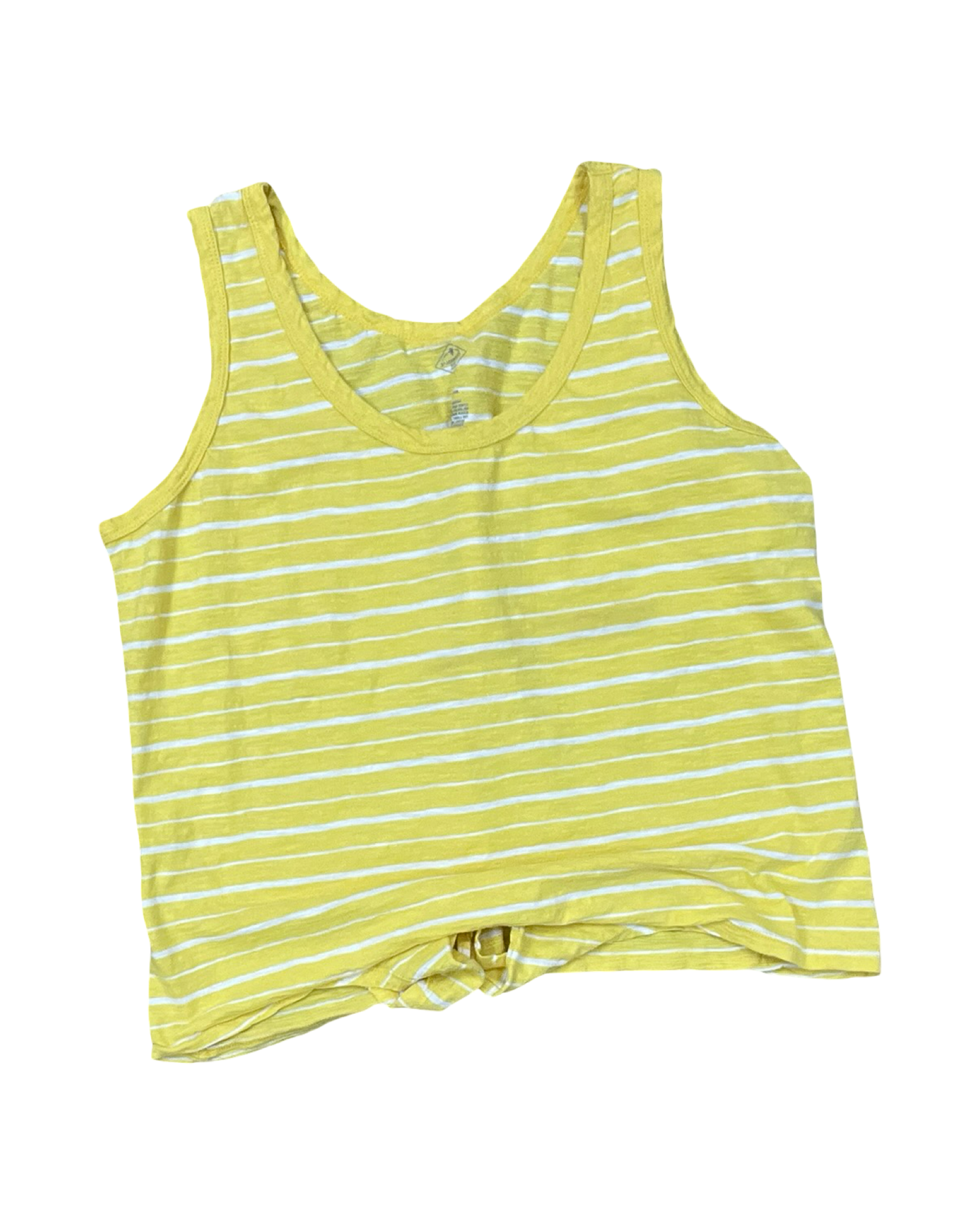 Top Sleeveless Basic By St Johns Bay In White & Yellow, Size:L