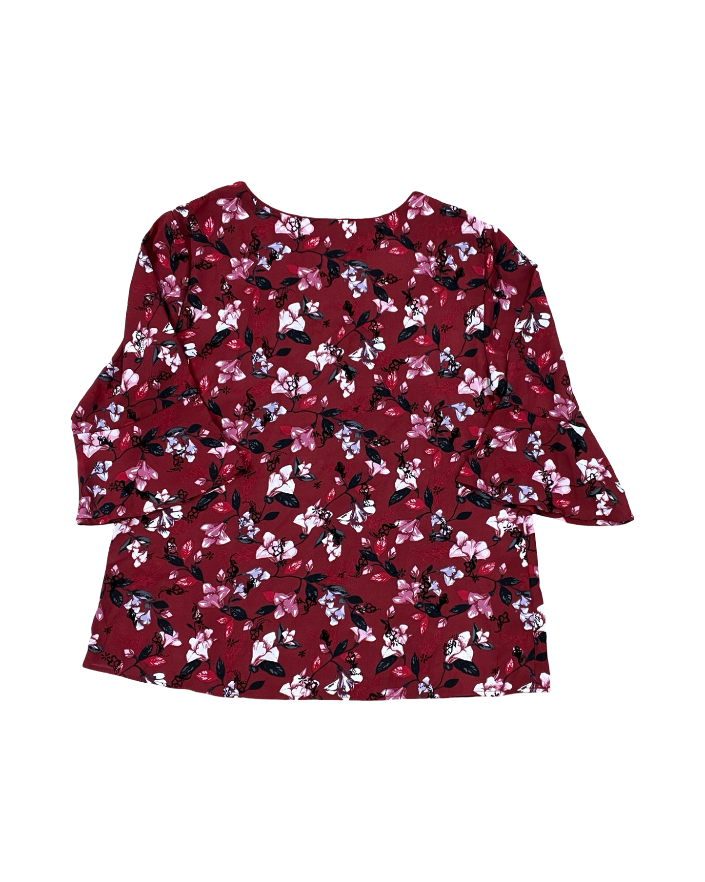 Top 3/4 Sleeve By Christopher And Banks In Red, Size:M