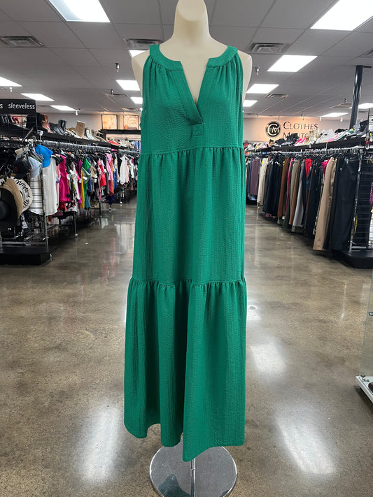 Dress Casual Maxi By Calvin Klein In Green, Size:6