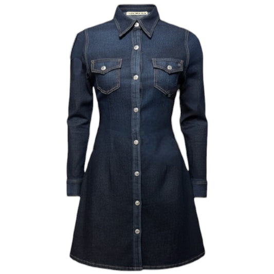 Pixie Denim Shirtdress By Alexa Chung For Adriano Goldschmied In Blue Denim, Size: M