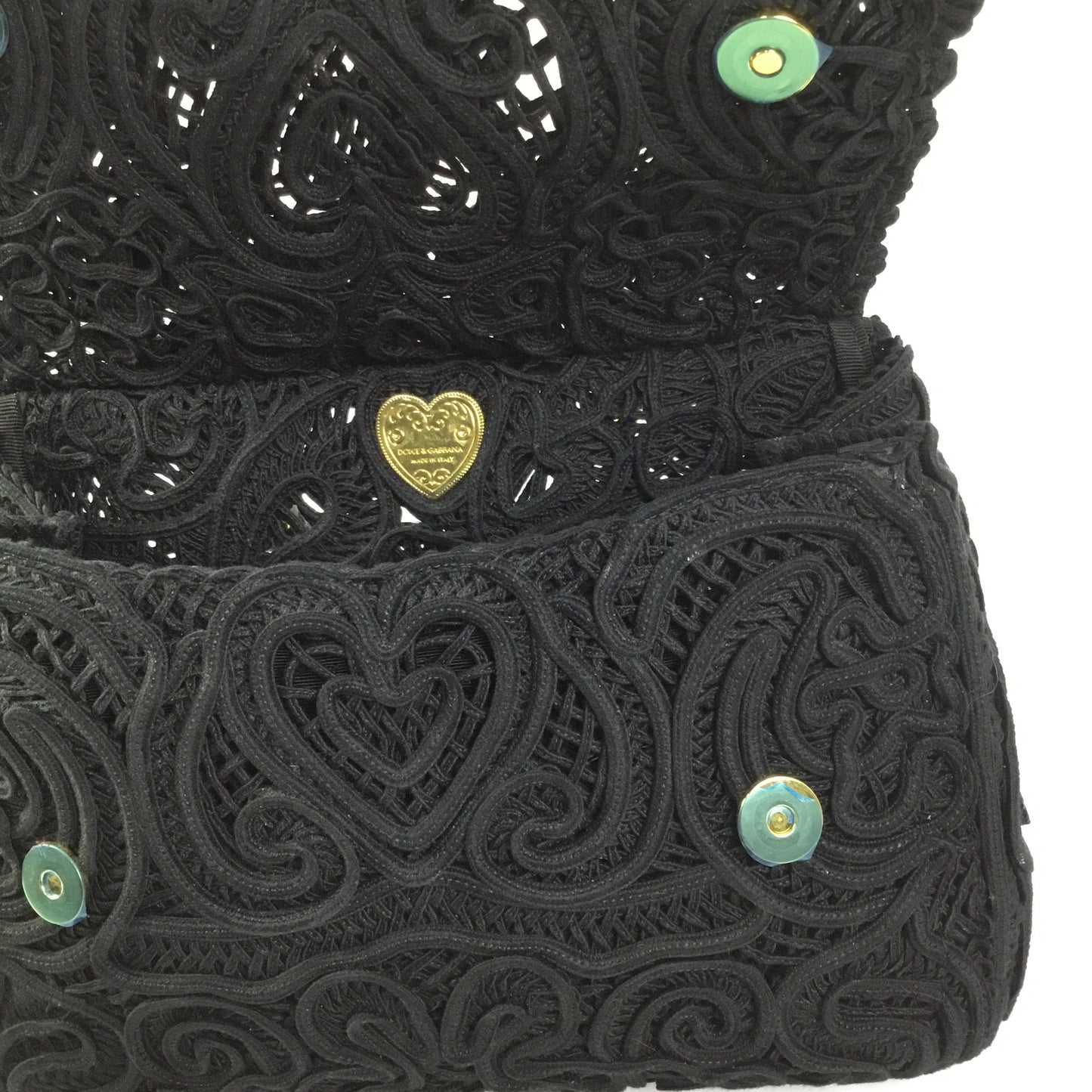 Handbag Luxury Designer By Dolce And Gabbana In Black, Size:Medium