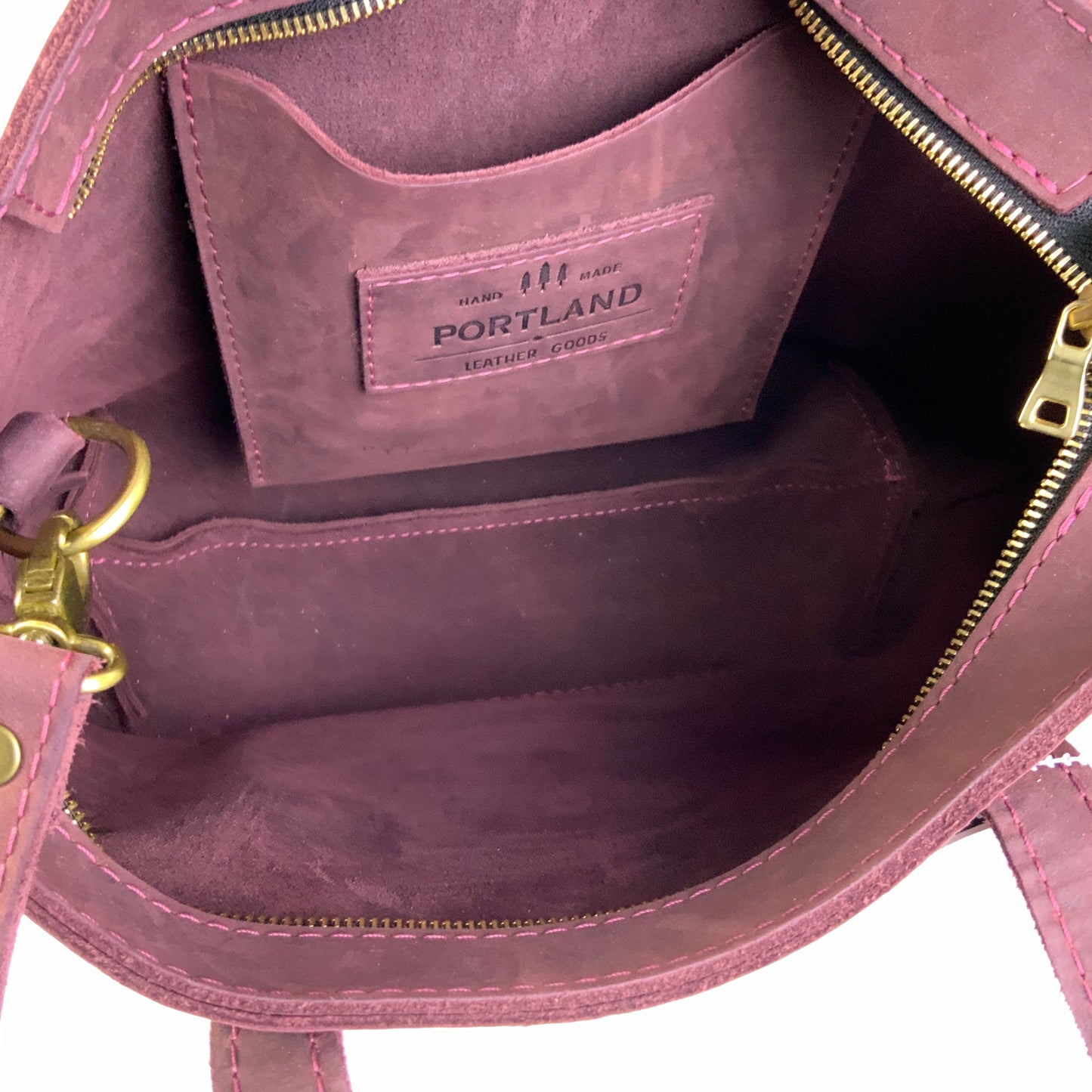 Handbag Leather By Portland Leather, Size: Medium