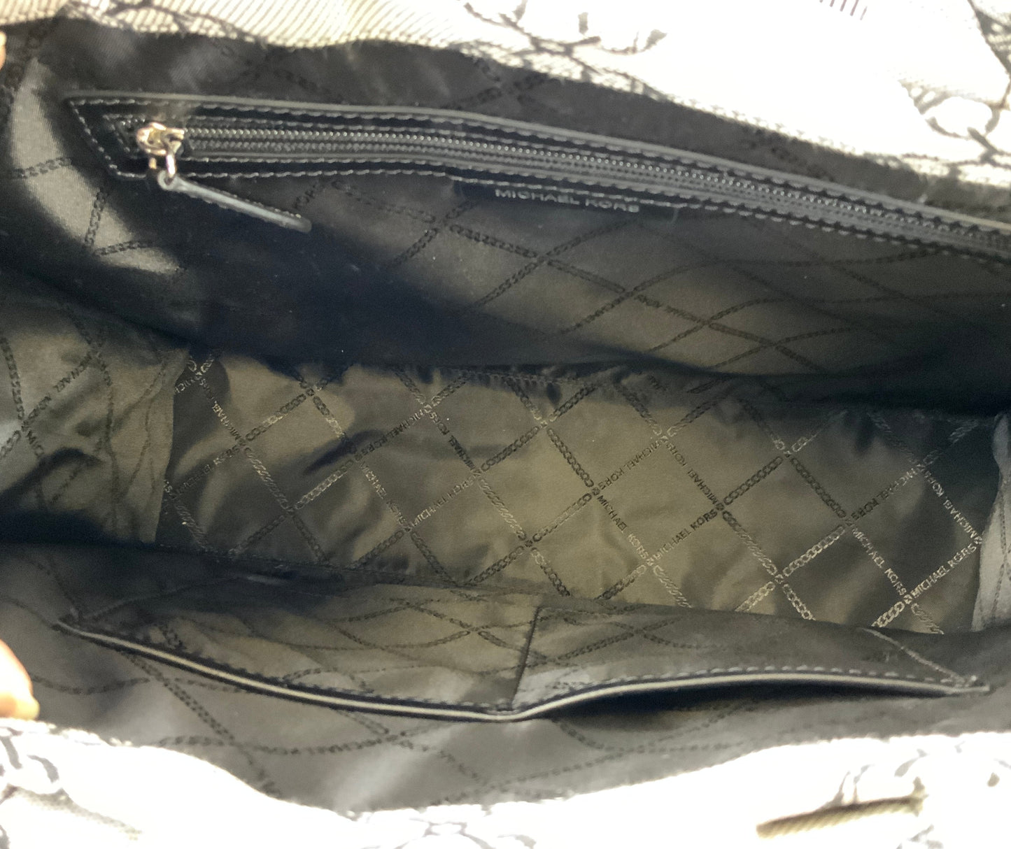 Handbag Designer By Michael Kors In Grey, Size:Large