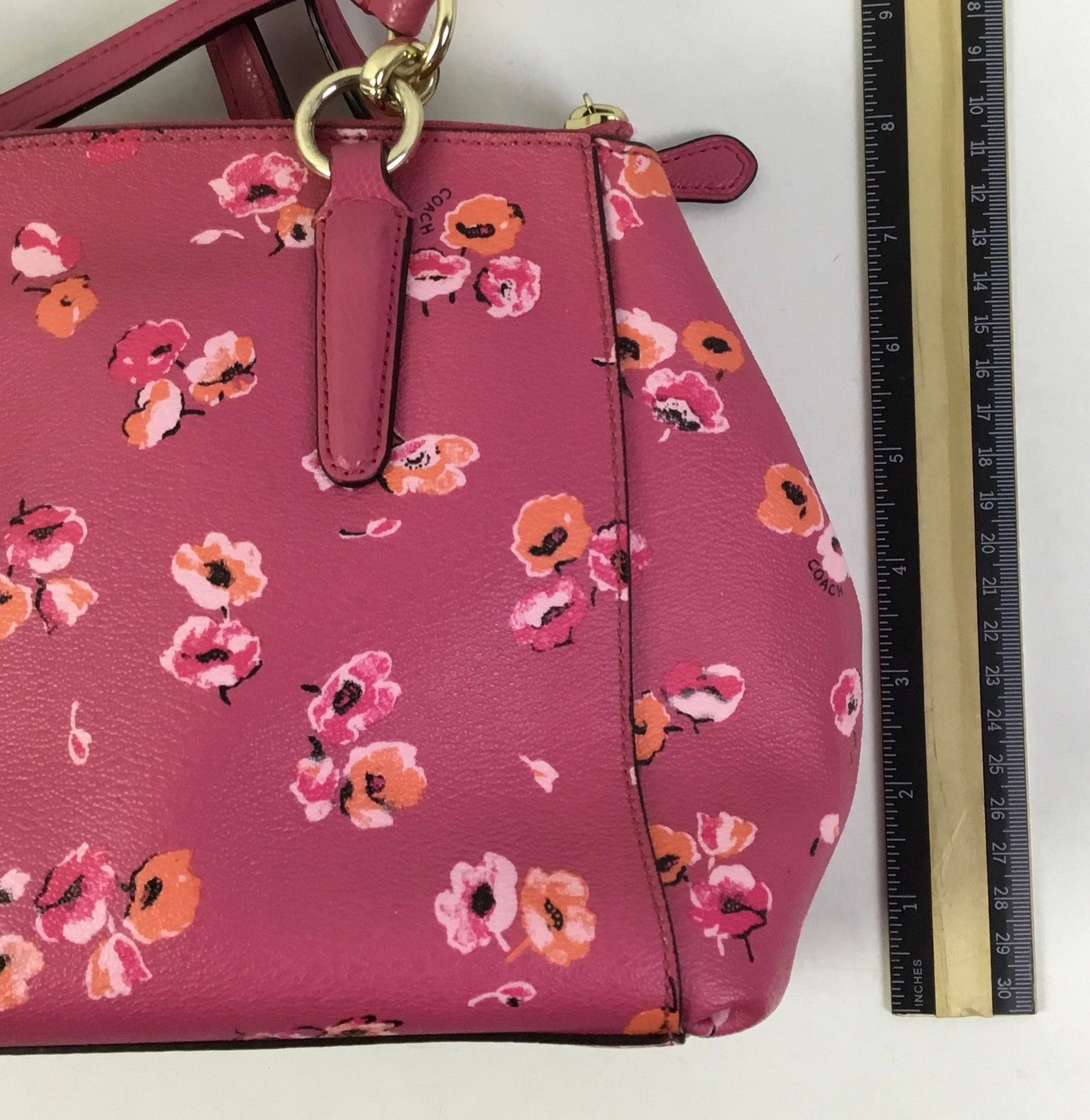 Crossbody Designer By Coach In Pink, Size:Medium