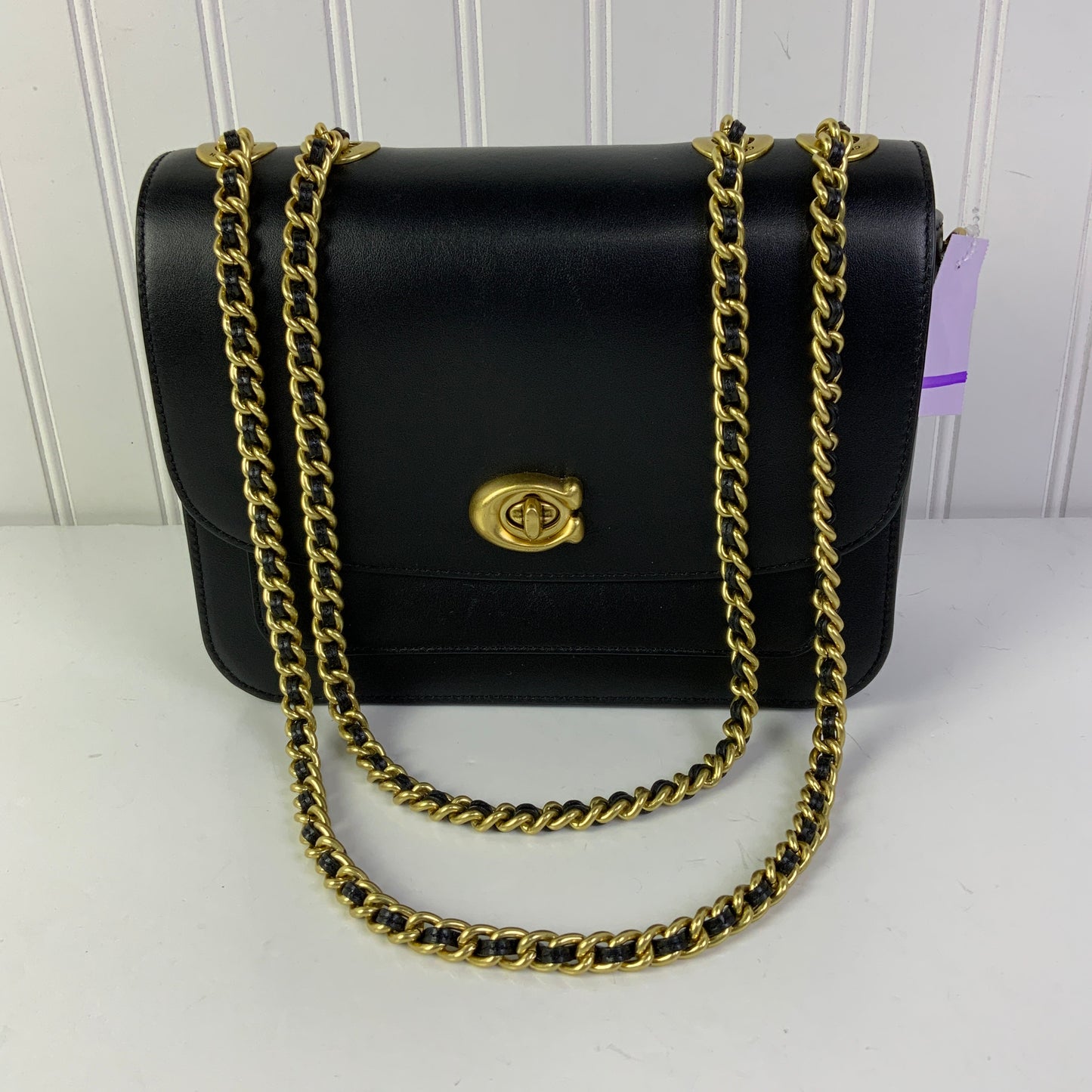 Handbag Designer By Coach In Black, Size:Medium