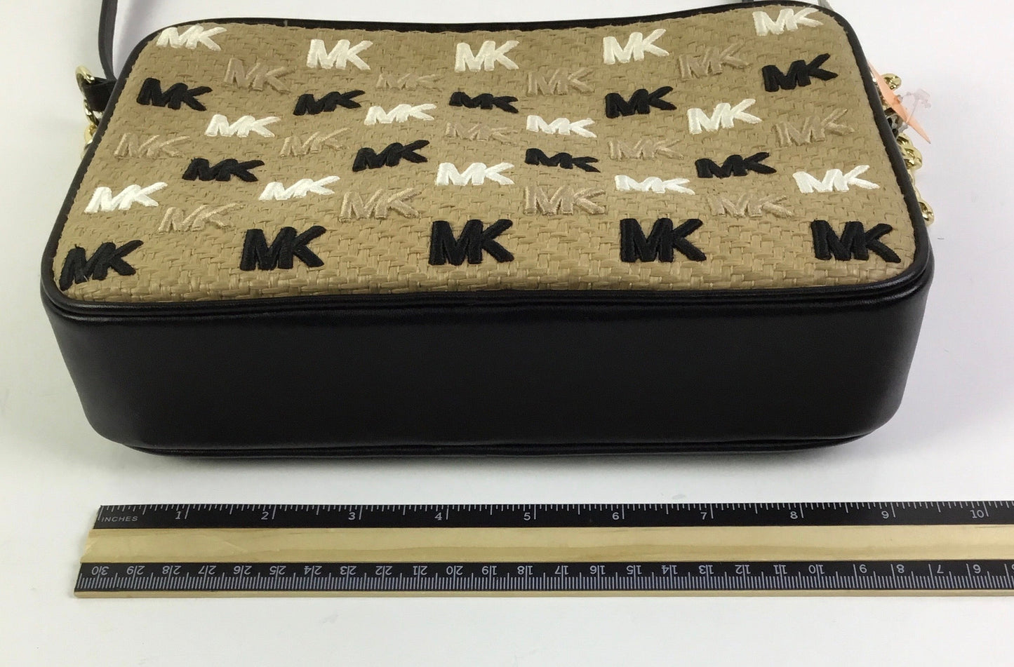 Crossbody Designer By Michael Kors In Black & Brown, Size:Medium