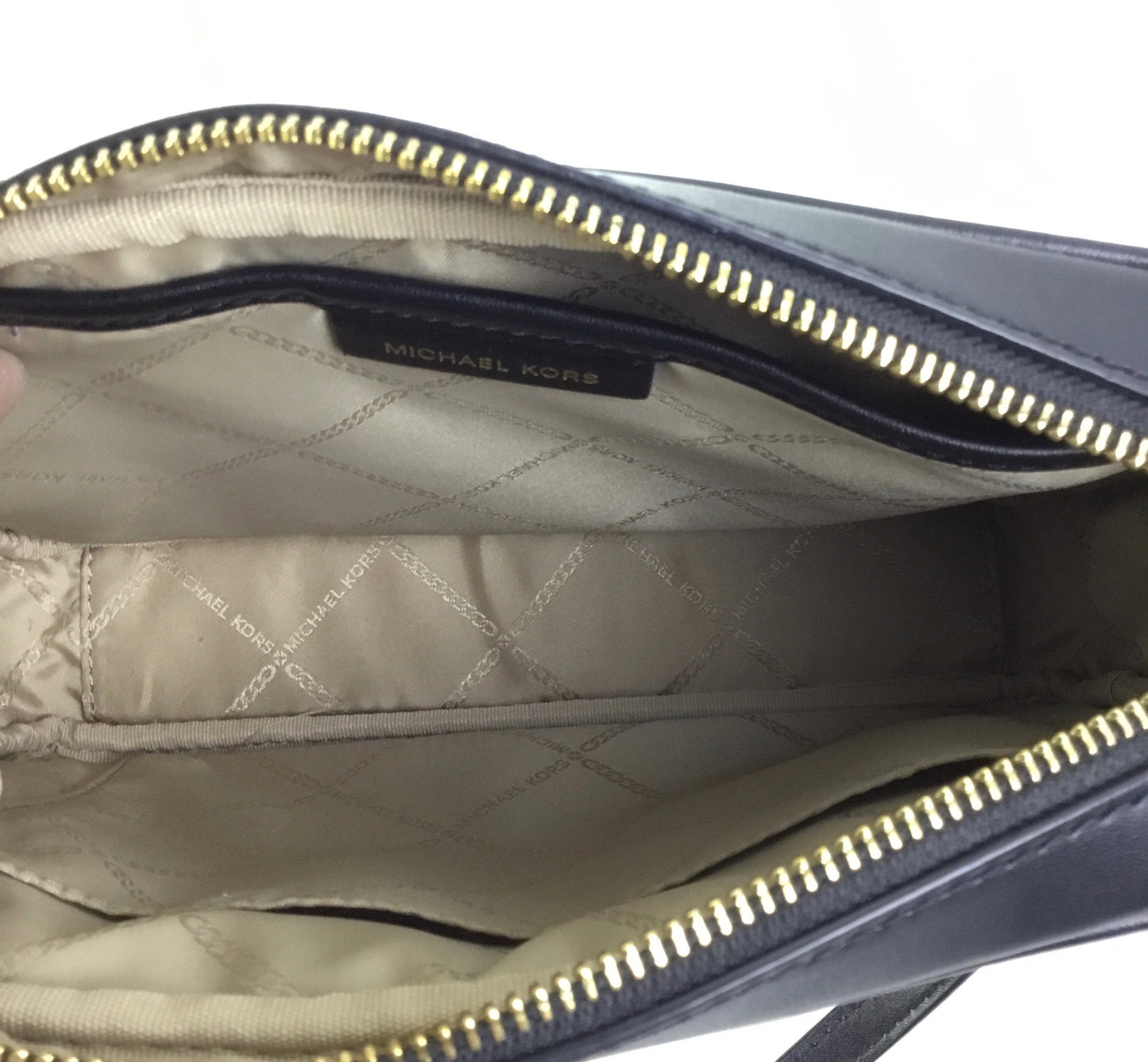 Crossbody Designer By Michael Kors In Black & Brown, Size:Medium