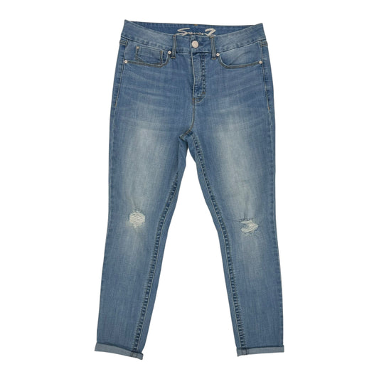 Jeans Skinny By Seven 7 In Blue Denim, Size:12