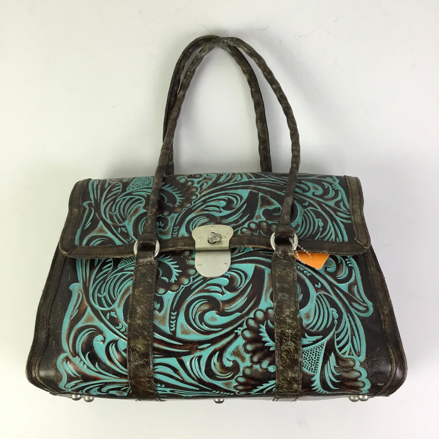 Handbag Designer By Patricia Nash In Blue & Brown, Size:Large