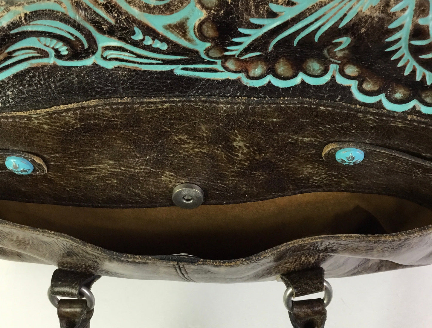 Handbag Designer By Patricia Nash In Blue & Brown, Size:Large