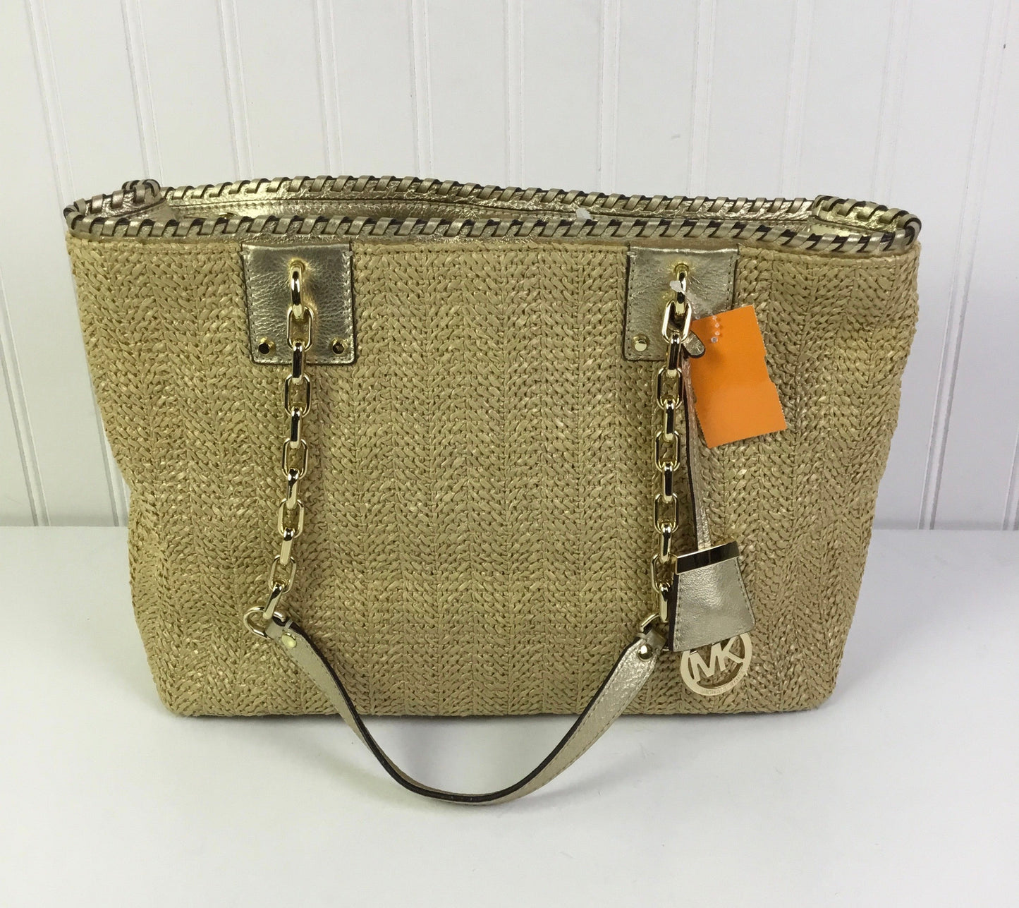 Handbag Designer By Michael Kors In Tan, Size:Medium