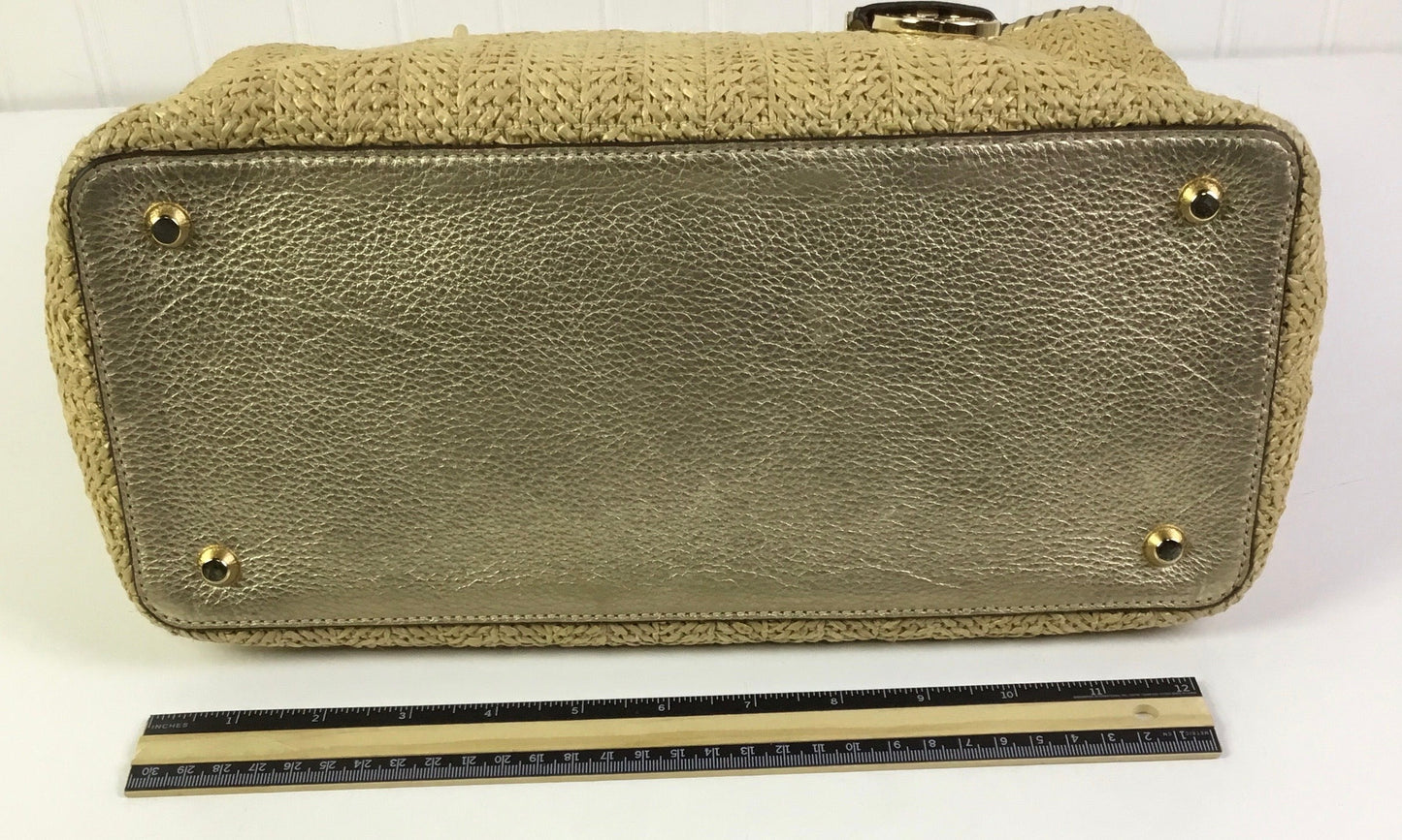 Handbag Designer By Michael Kors In Tan, Size:Medium