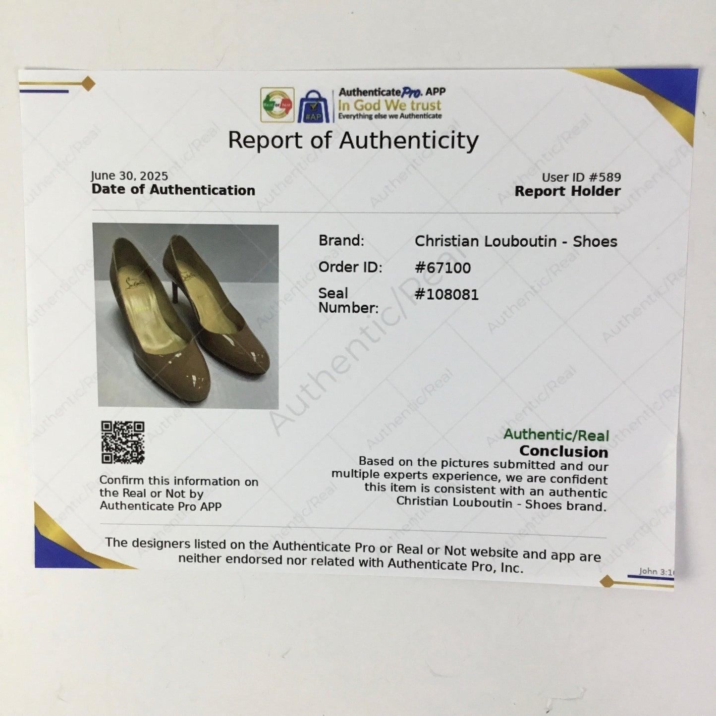 Shoes Luxury Designer By Christian Louboutin In Beige, Size: 8.5