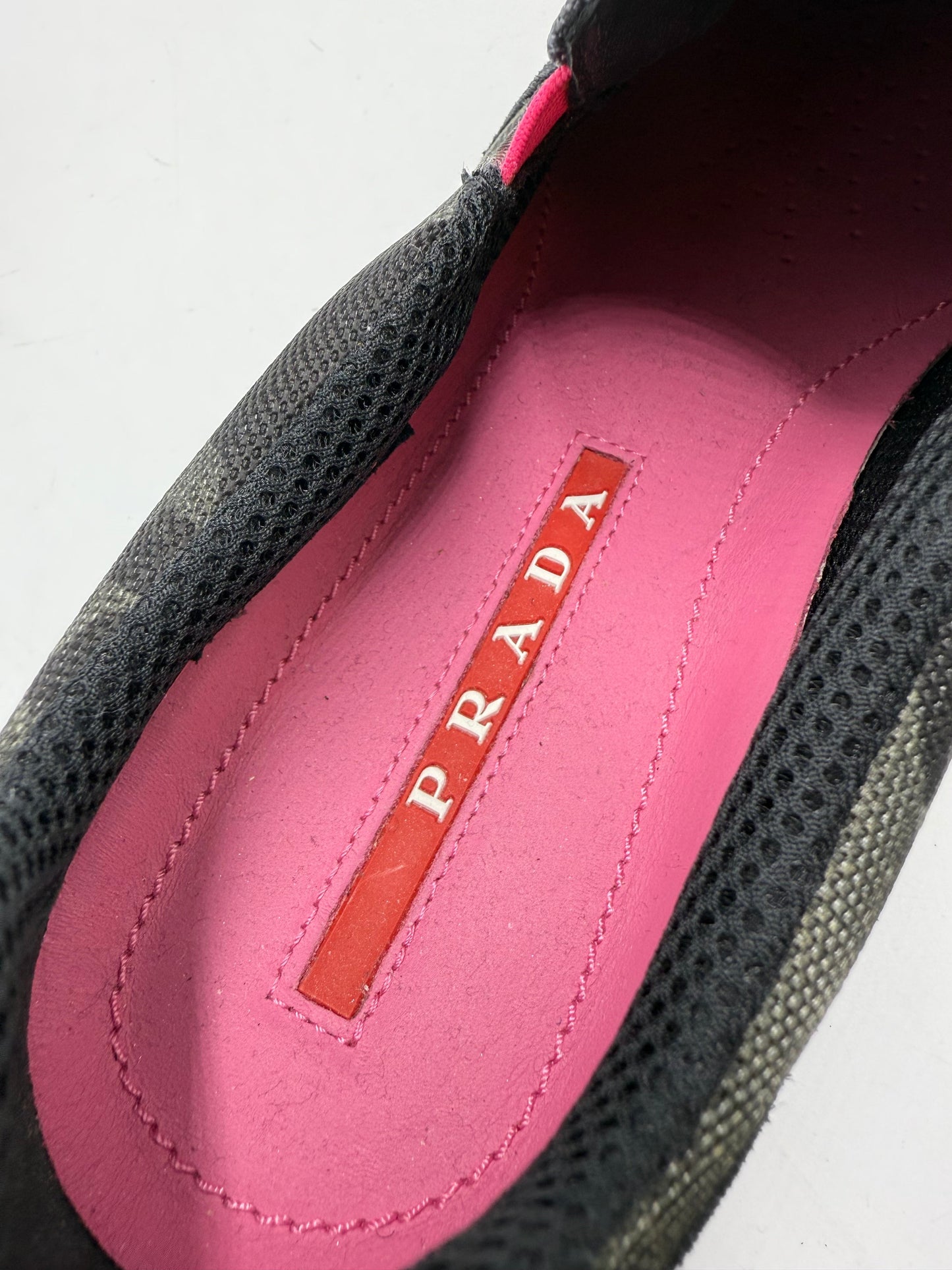 Prada Como Print Slip-On Luxury Sneaker / Shoes, Size: 9