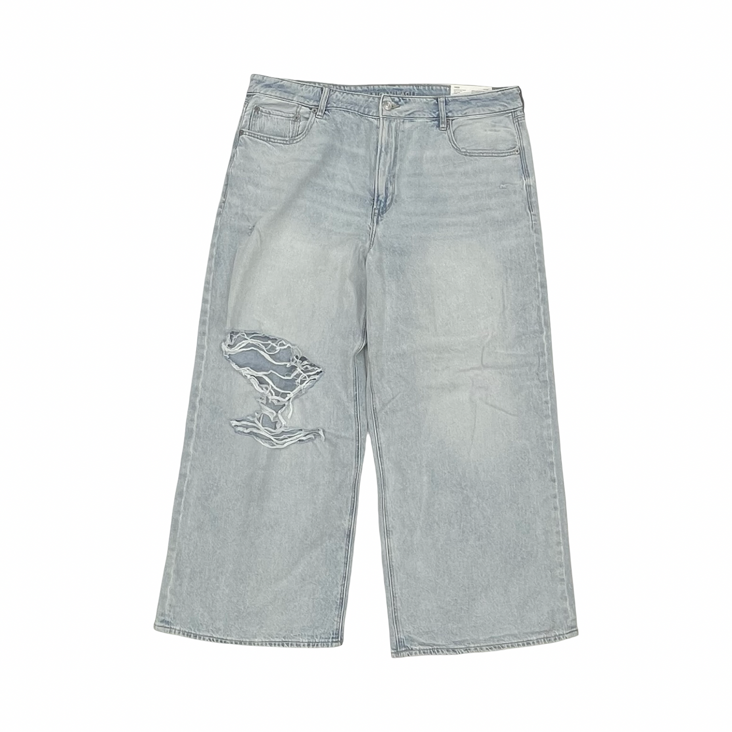 Jeans Wide Leg By American Eagle In Blue Denim, Size:18