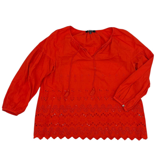 Blouse Ls By Madewell In Orange, Size:S