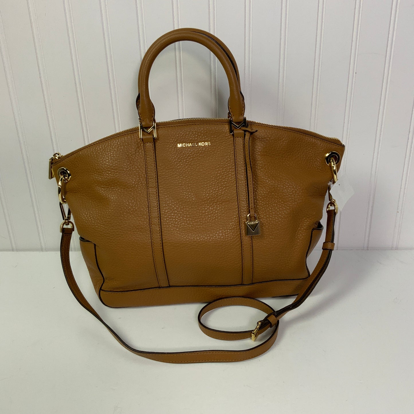 Handbag Designer By Michael Kors In Brown, Size:Medium