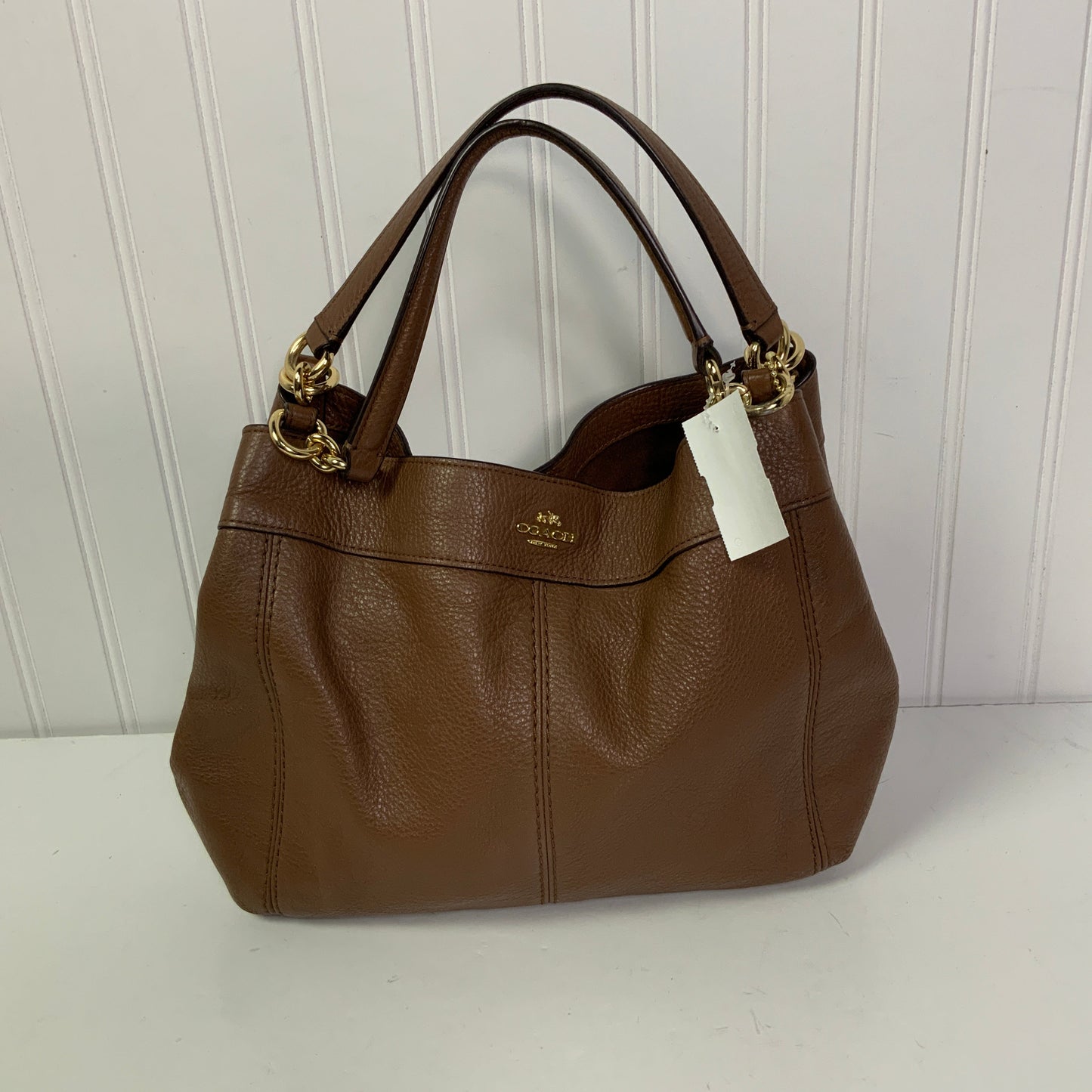 Handbag Designer By Coach In Brown, Size:Small