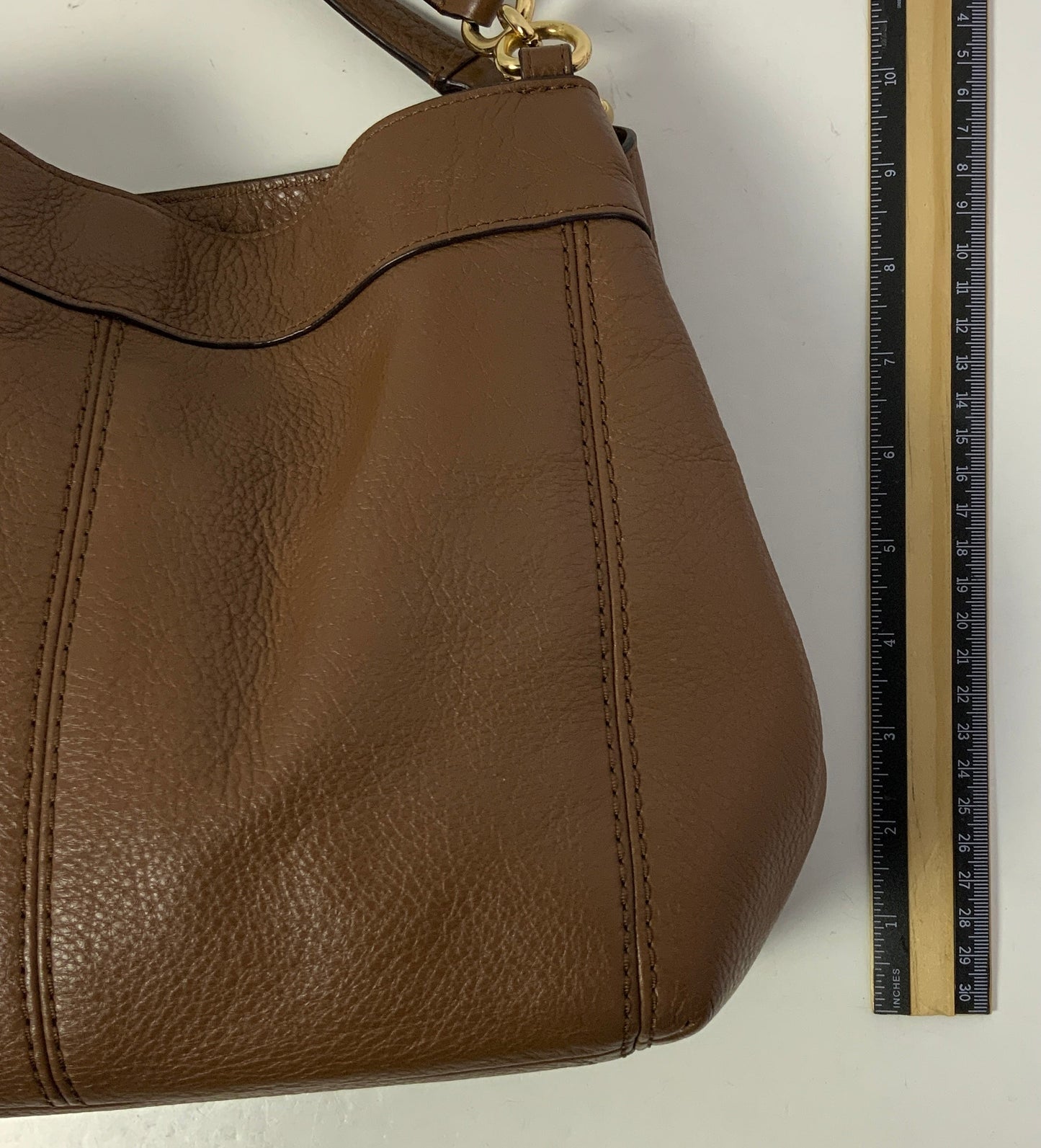 Handbag Designer By Coach In Brown, Size:Small