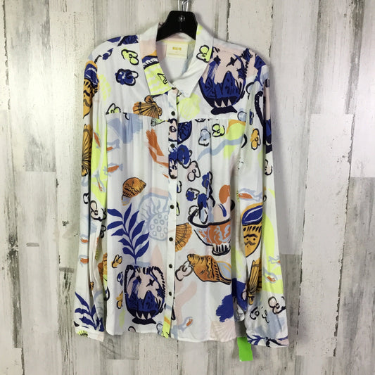 Blouse Ls By Maeve In Multi, Size:L