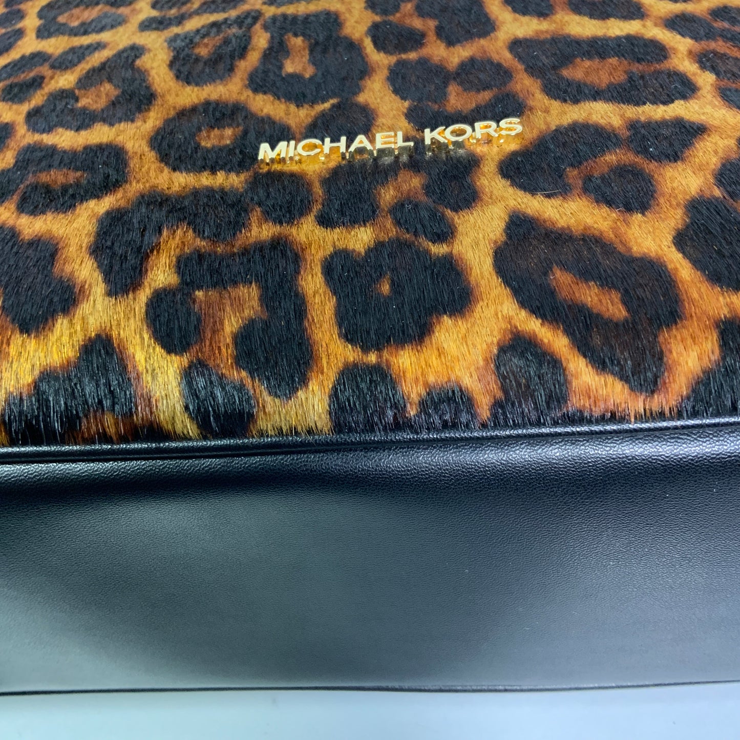 Handbag Designer By Michael Kors In Animal Print, Size:Large
