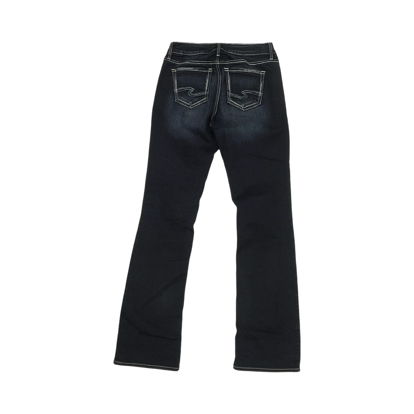 Jeans Boot Cut By Silver In Blue Denim, Size:8