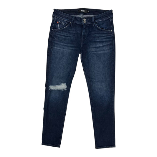 Jeans Skinny By Hudson In Blue Denim, Size:14