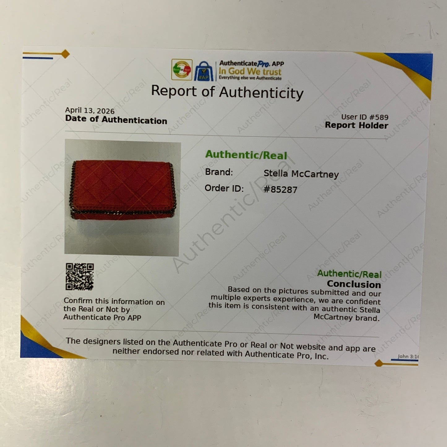 Crossbody Luxury Designer By Stella Mccartney In Red, Size:Small