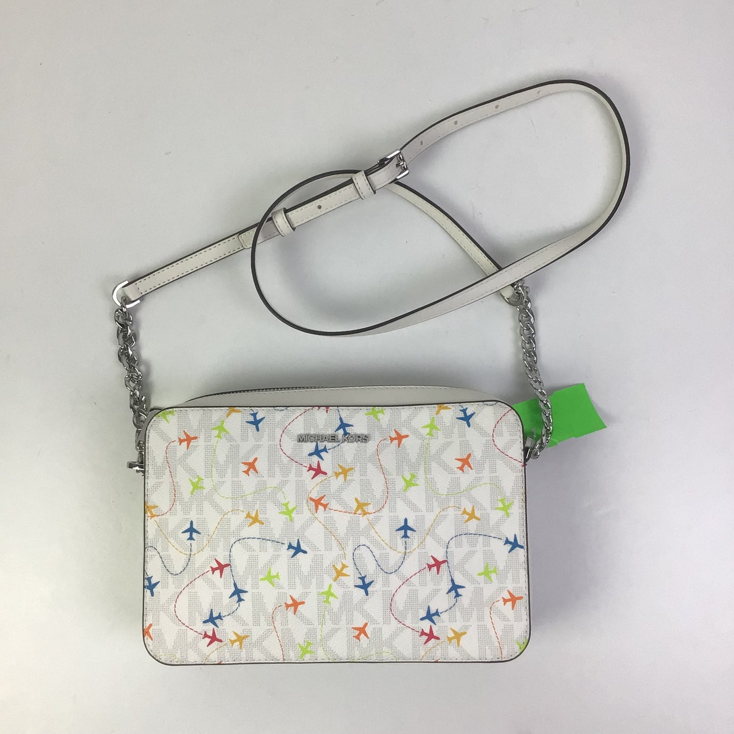 Crossbody Designer By Michael Kors In White, Size:Small