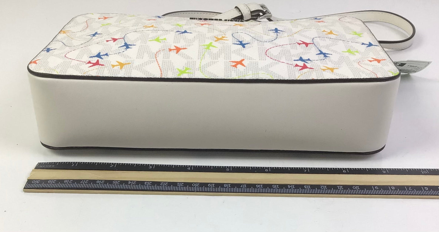 Crossbody Designer By Michael Kors In White, Size:Small