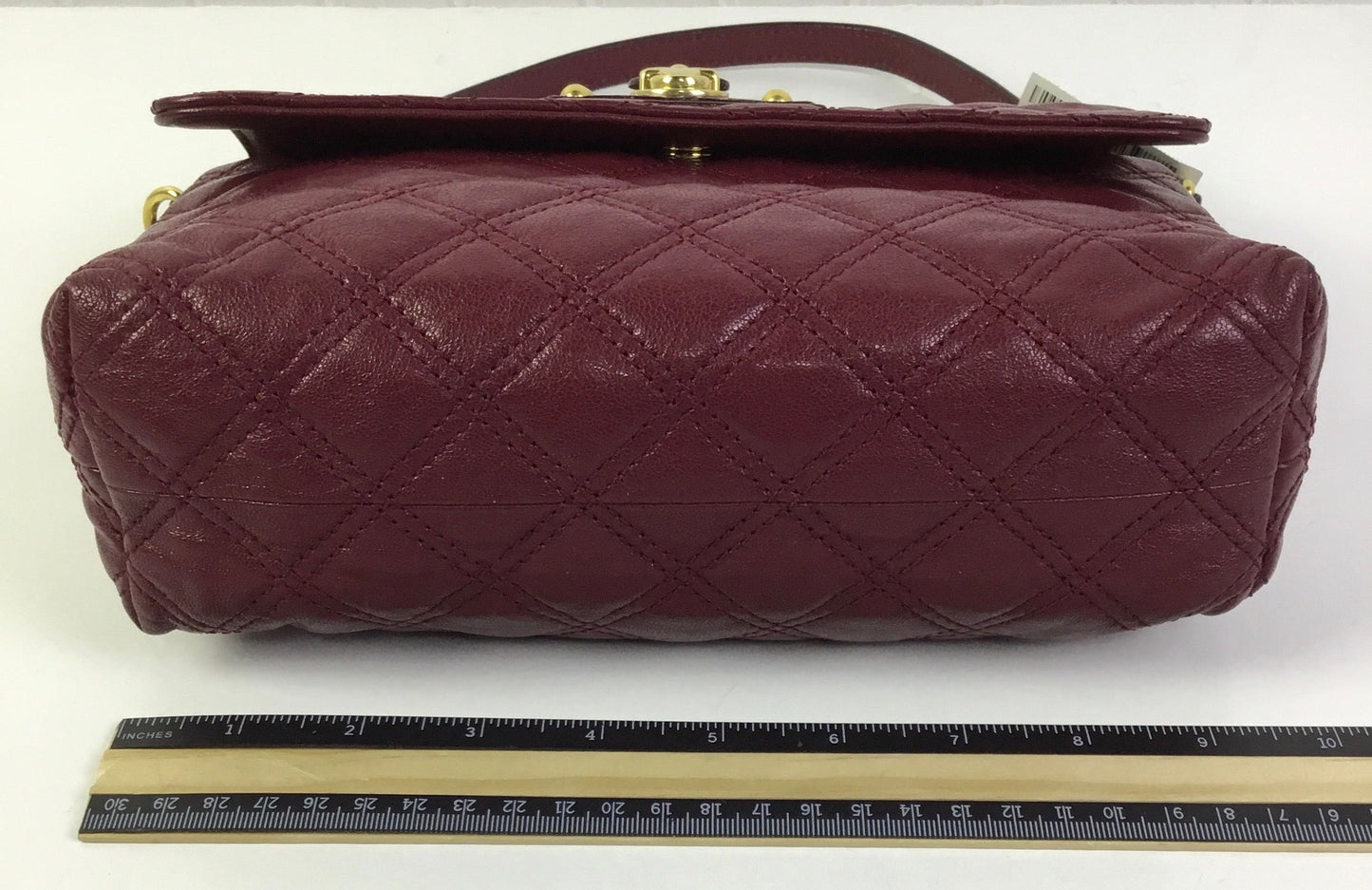Handbag Luxury Designer By Marc Jacobs In Maroon, Size:Medium