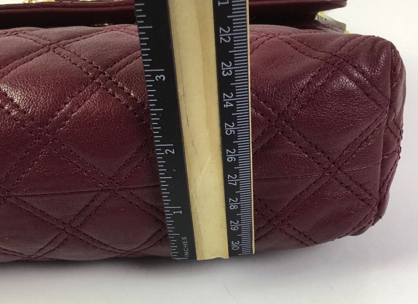 Handbag Luxury Designer By Marc Jacobs In Maroon, Size:Medium