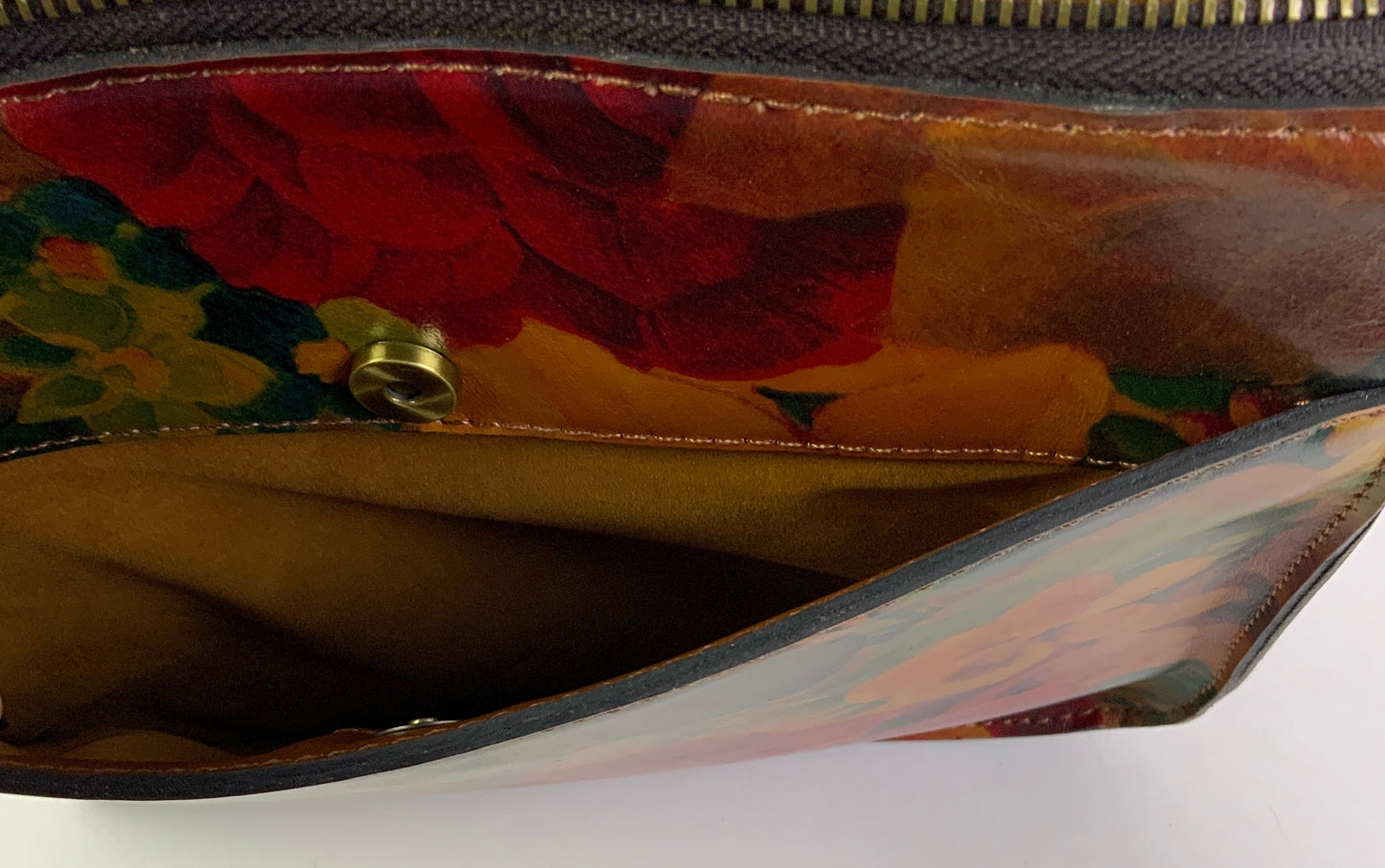 Crossbody Designer By Patricia Nash In Brown & Orange, Size:Medium