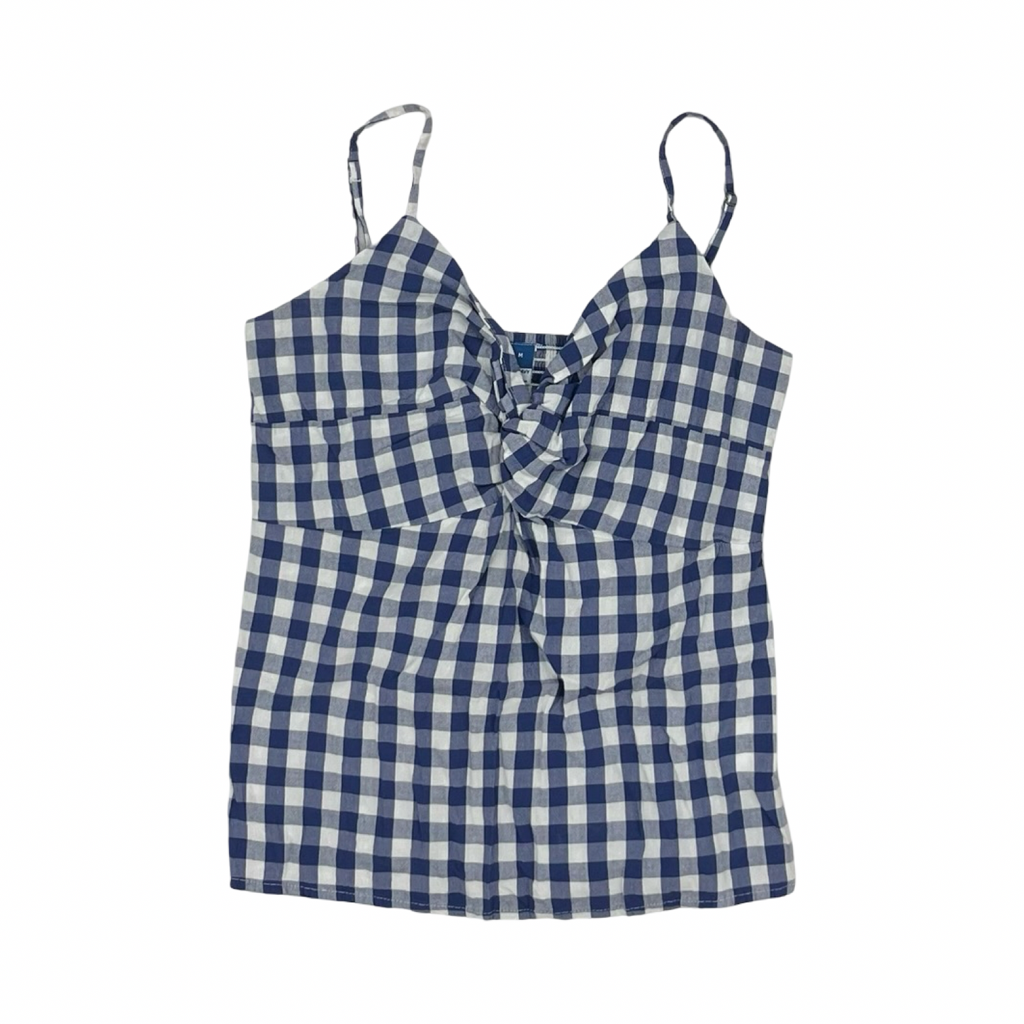 Blouse Sleeveless By Old Navy In Blue & White, Size:M