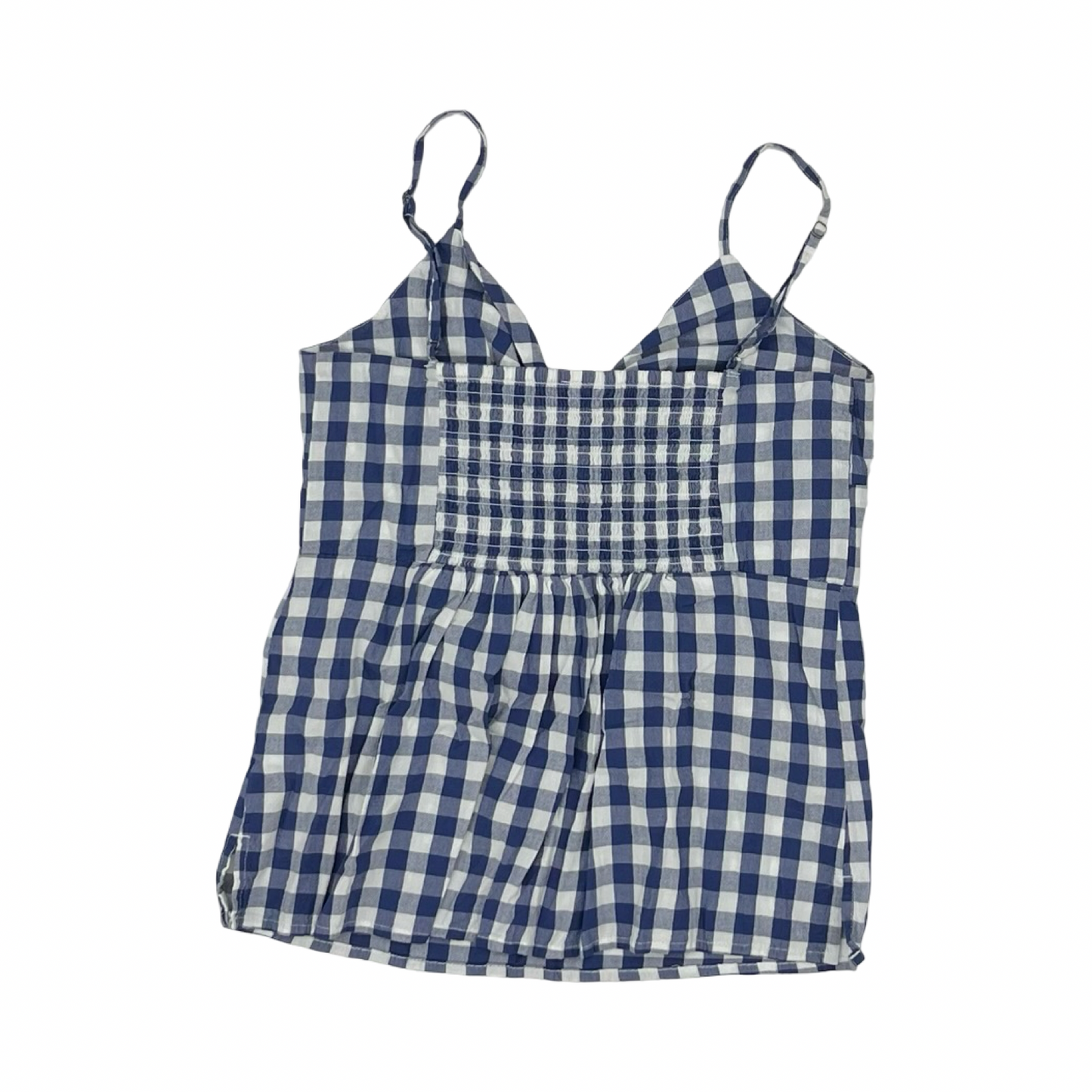 Blouse Sleeveless By Old Navy In Blue & White, Size:M