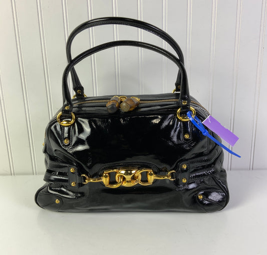 Handbag Luxury Designer By Gucci In Black, Size:Medium