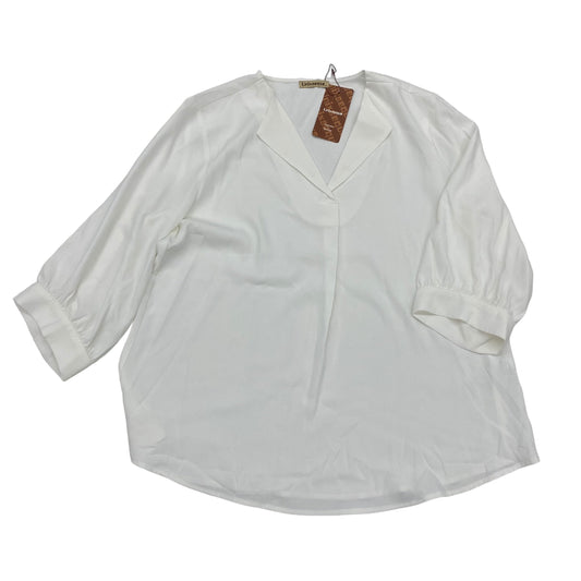 WHITE BLOUSE LS by CLOTHES MENTOR Size:XL