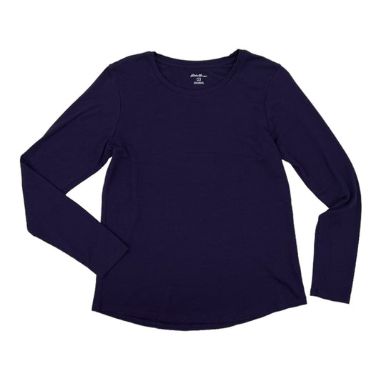 PURPLE TOP LS BASIC by EDDIE BAUER Size:L